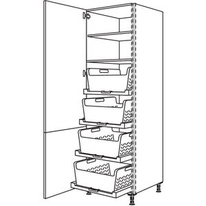 Nobilia Hochschrank mit Waeschekorb-Tablar Laundry-Area NHSWTAB60-3 53175