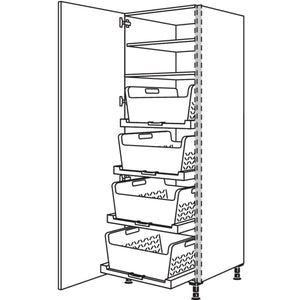 nobilia Hochschrank mit Waeschekorb-Tablar Laundry-Area NHSWTABF60-1 25130