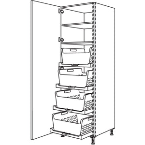 nobilia Hochschrank mit Waeschekorb-Tablar Laundry-Area NHSWTABF60-3 53150