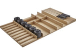 nobilia Holz-Besteckeinsatz Eiche mit Messerblock- Vorratsdosen und Einsatz fuer BE-MVGS120E 10102