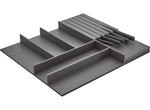 nobilia Holz-Besteckeinsatz Esche schiefergrau mit Messerblock BE-M60ES 10141
