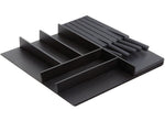 Nobilia Holz-Besteckeinsatz Esche schwarz mit Messerblock BE-M60N 39414