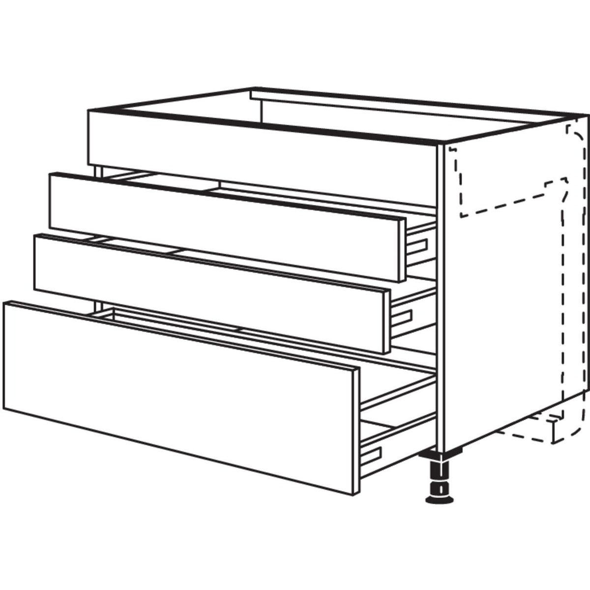 Nobilia Kochstellenschrank fuer Kochfeldabzug KM2SA60 22387