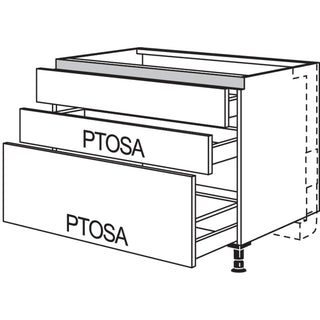 nobilia Armario para placa de cocción para extractor de placa panorámico con motor vertical LKMP2SA100 100 cm - Structura | 382
