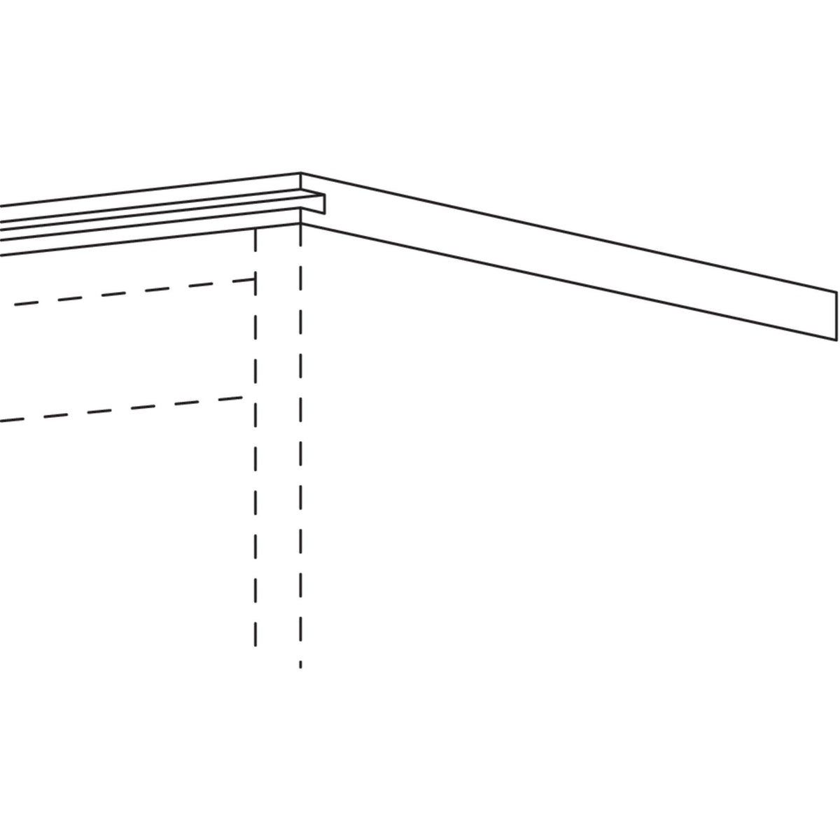 Nobilia Kranzboden- Korpusmaterial- fuer angearbeitete Kranzleisten KB35 837