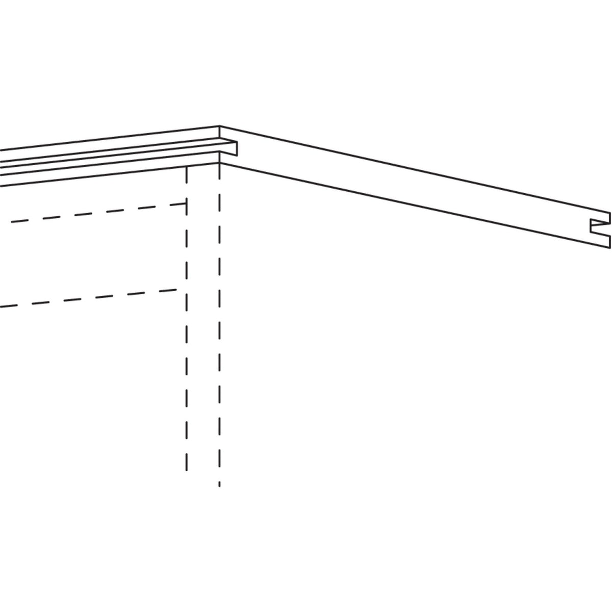 Nobilia Kranzboden- Korpusmaterial- fuer beidseitig angearbeitete Kranzleisten KBB90 865