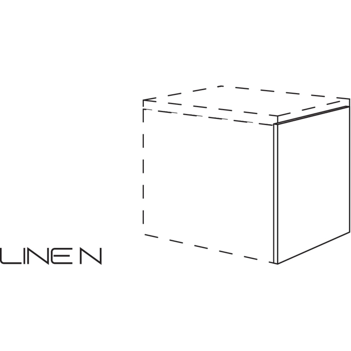 Nobilia LINE N-Abschlusswange fuer Badezimmer-Unterschrank in Korpushoehe NBUW10-55 10788