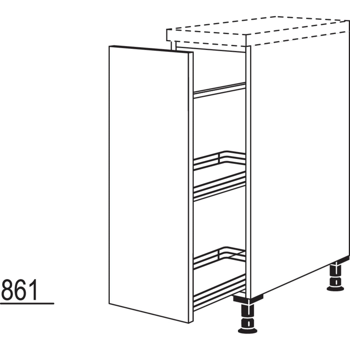 Nobilia Maxi-Auszugschrank UAMD20-M 41020