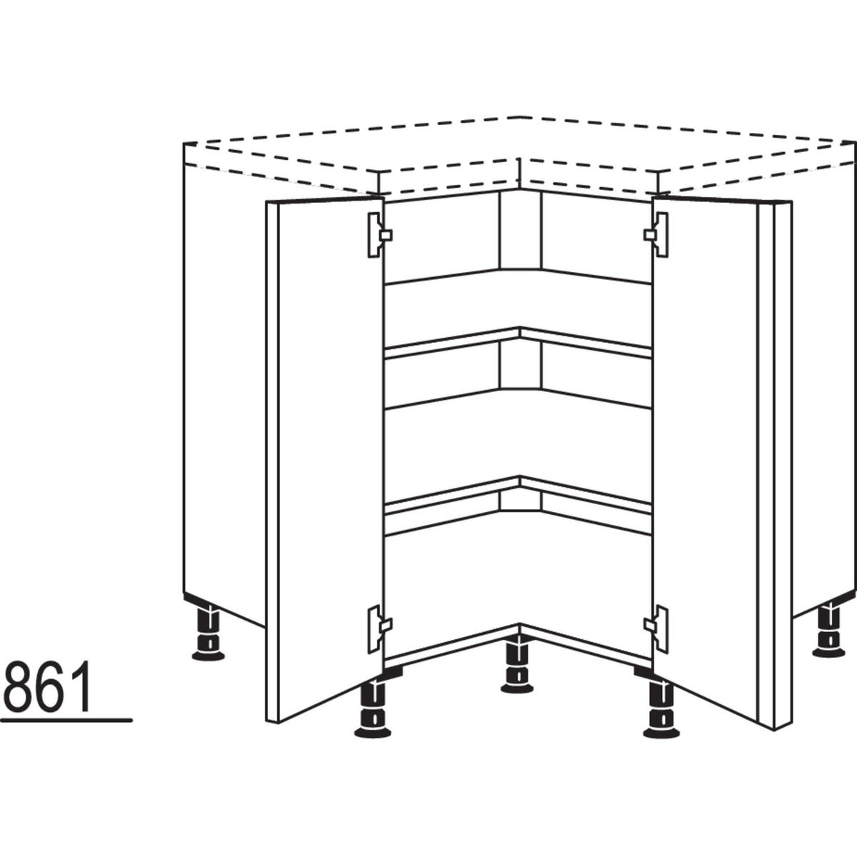 Nobilia Maxi-Eckschrank UDTE90-M 41293