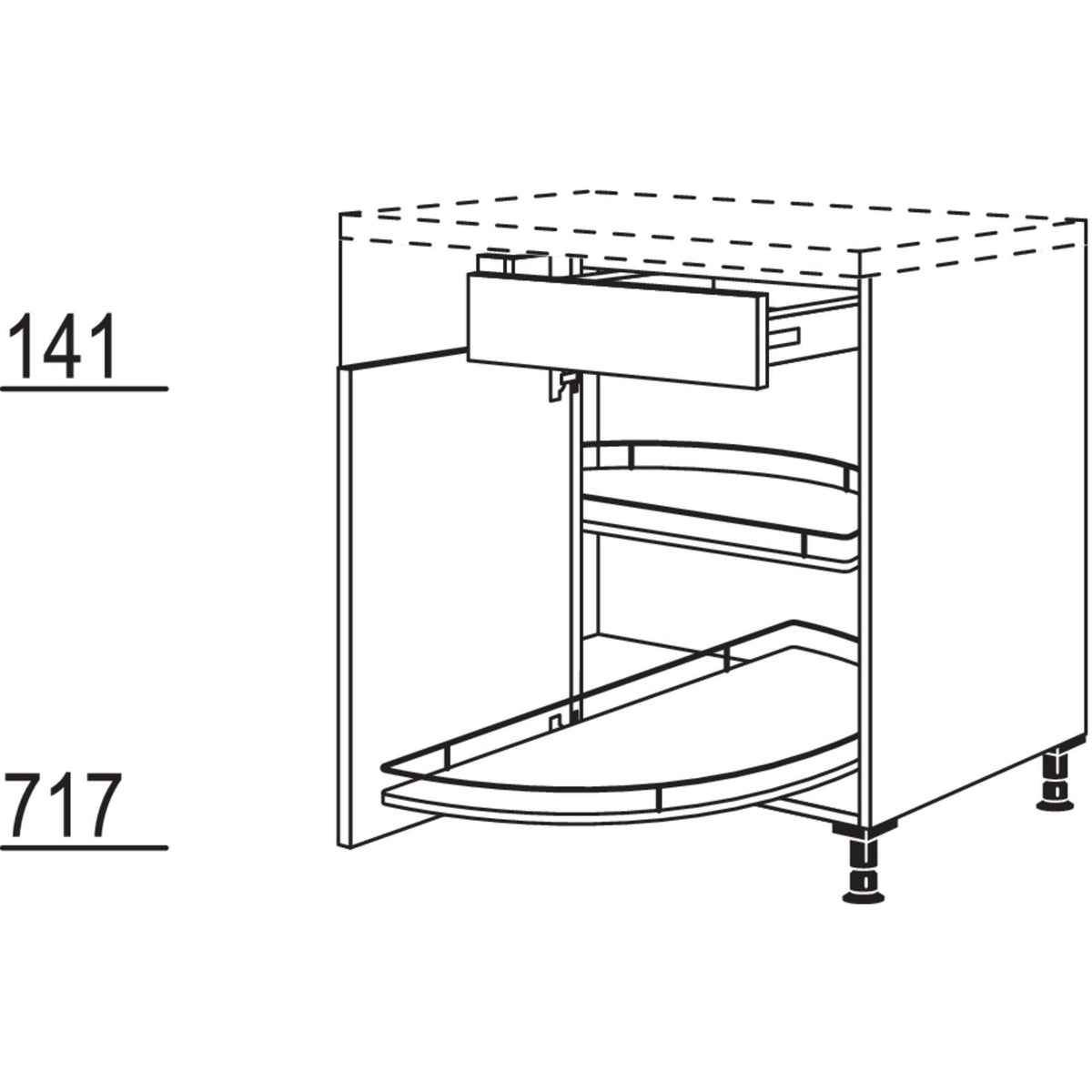 Nobilia Maxi-Eckschrank UEBD100-60-M 45100