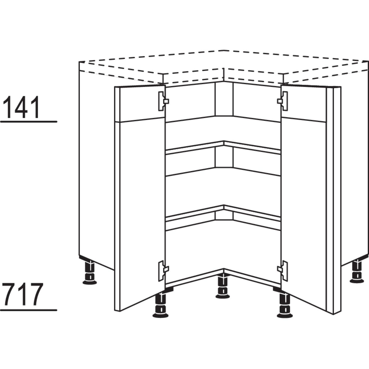 Nobilia Maxi-Eckschrank UTE90-M 43293