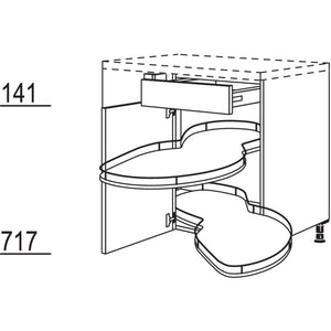 Nobilia Maxi-Eckschrank mit Schwenkauszug UESA100-60-M 44192