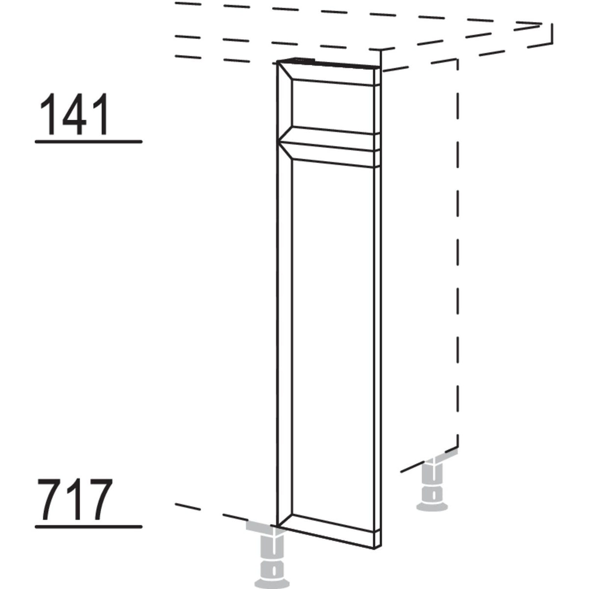 Nobilia Maxi-Frontpassstueck in Tuerausfuehrung UPF20-M 21236