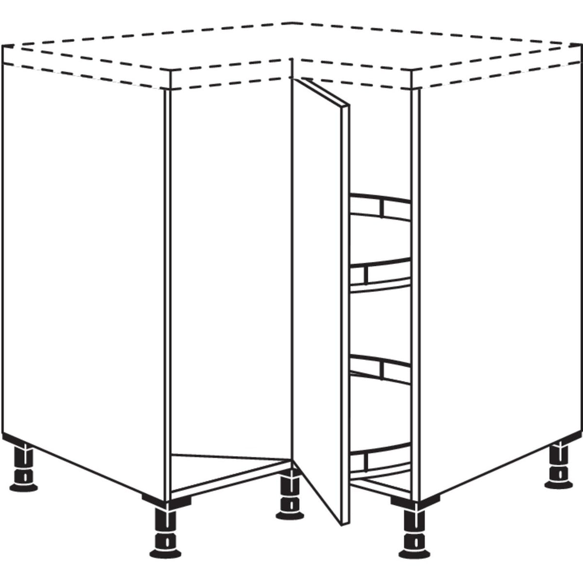 Nobilia Maxi-Karussell-Eckschrank UEDK80-M 40092