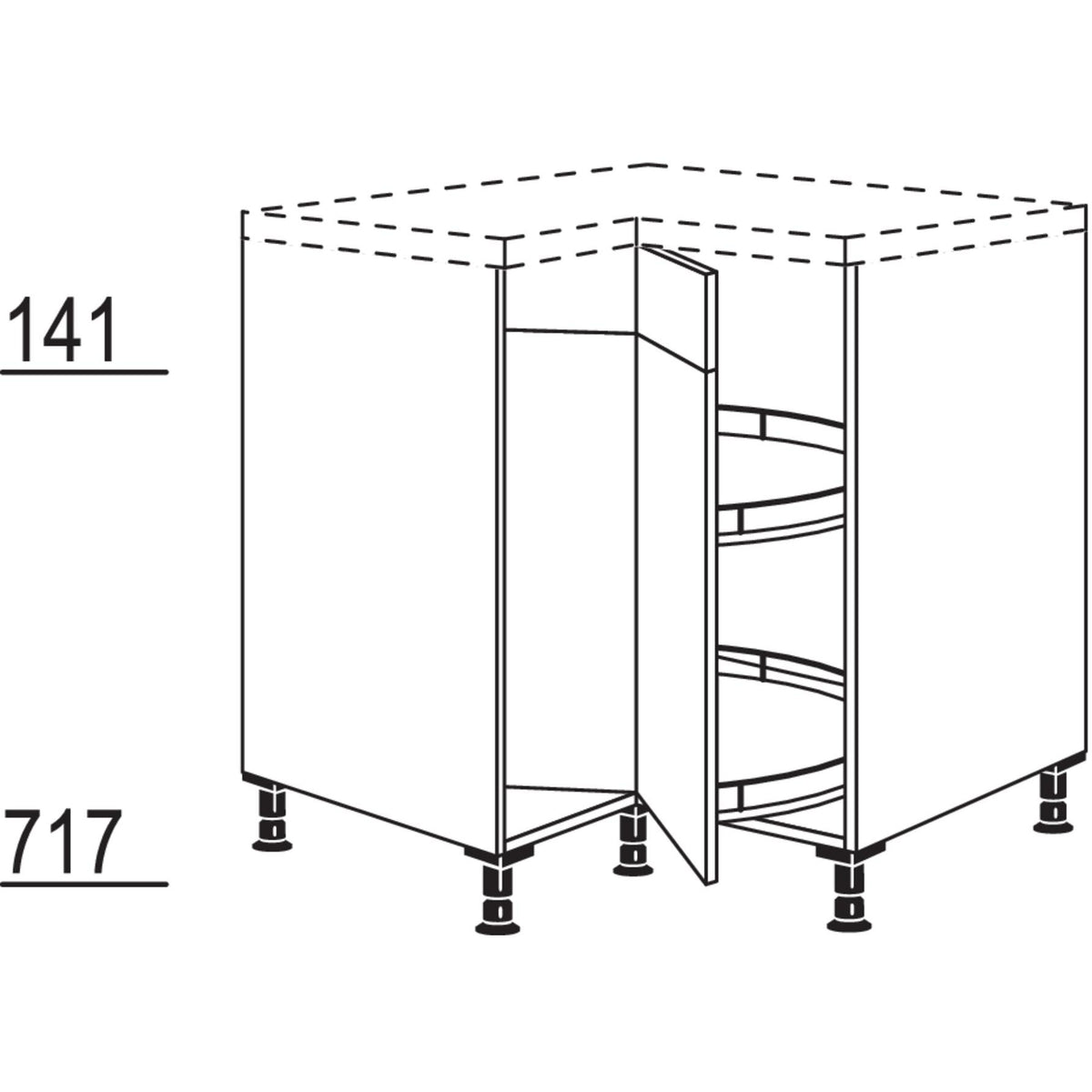Nobilia Maxi-Karussellschrank UEK90-M 41093