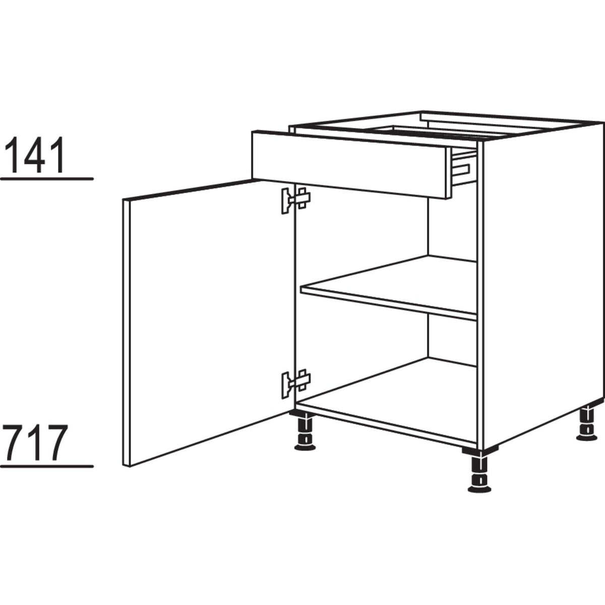 Nobilia Maxi-Kochstellenschrank KS60-M 40333