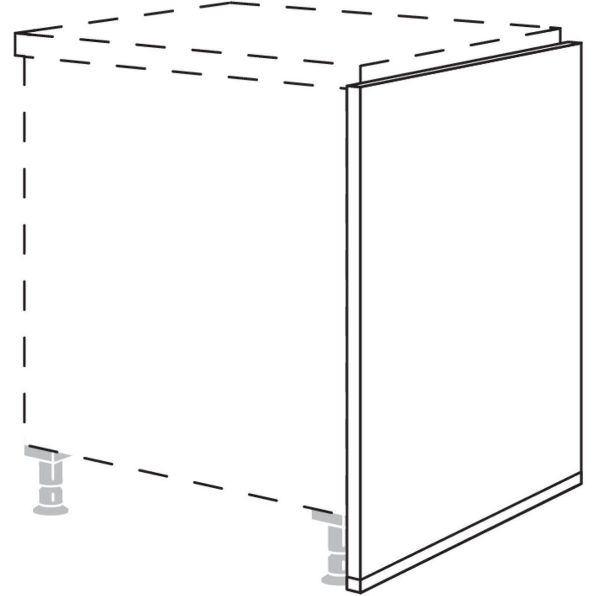 Nobilia Maxi-Lackwange fuer Raumplanung in festen Tiefenmassen UWRL10-62-M 10807