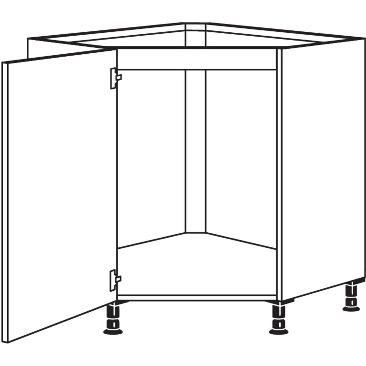Nobilia Maxi-Spuelen-Eckschrank- diagonal SPUED90-M 41152
