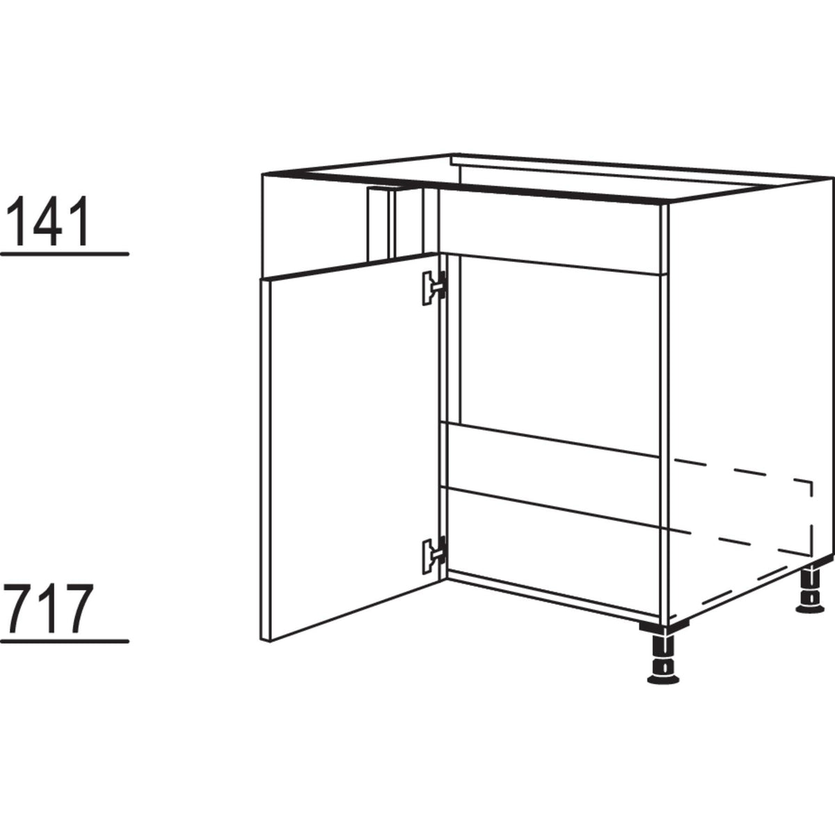 Nobilia Maxi-Spuelen-Eckschrank SPUE90-40-M 42153