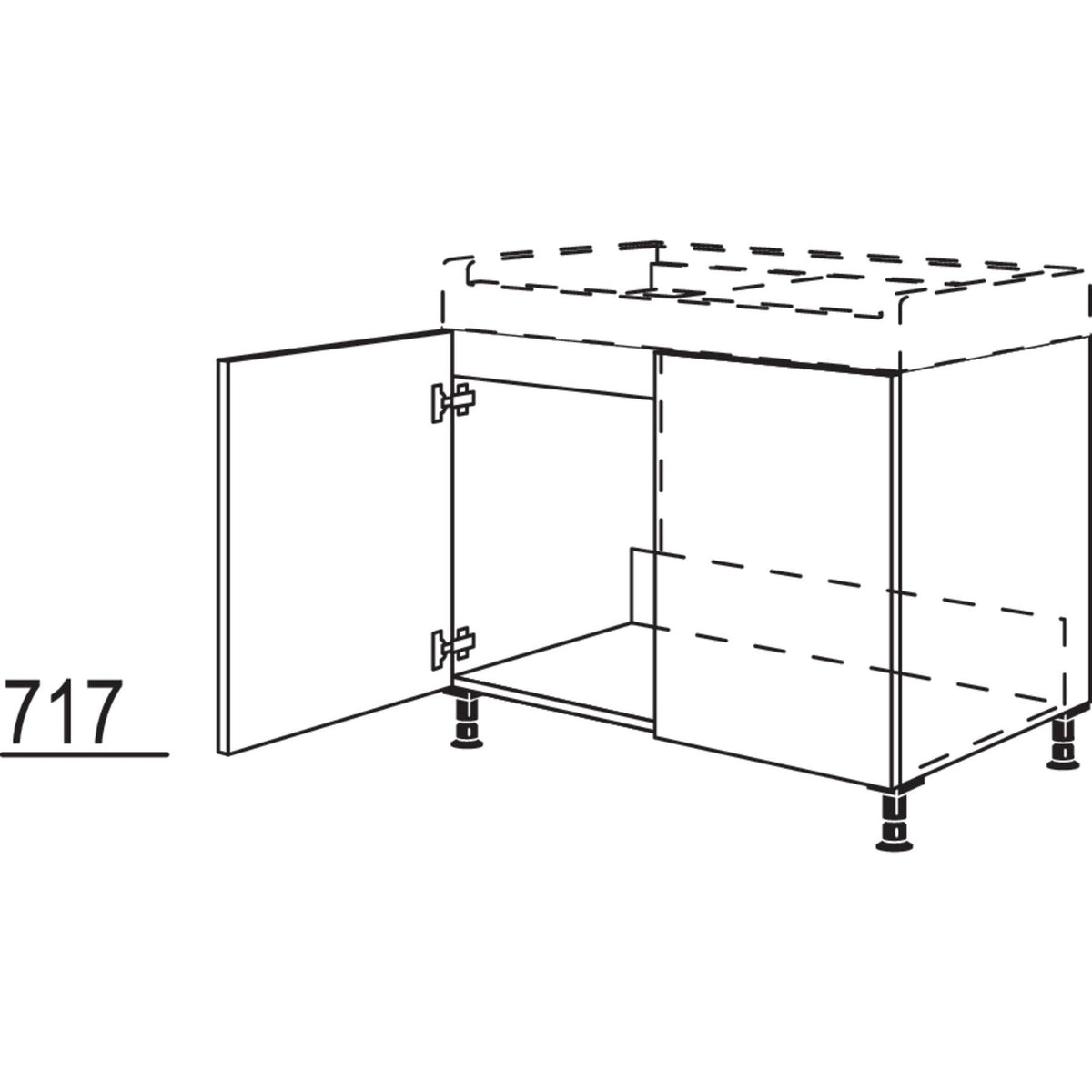 Nobilia Maxi-Spuelenschrank SPUST90-M 40201