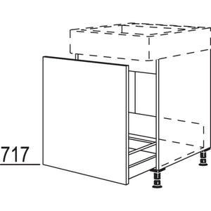 nobilia Maxi-Spuelenschrank fuer bauseitige Wertstoffbehaelter- Systeme SPUSTAK-BW60-M 40217