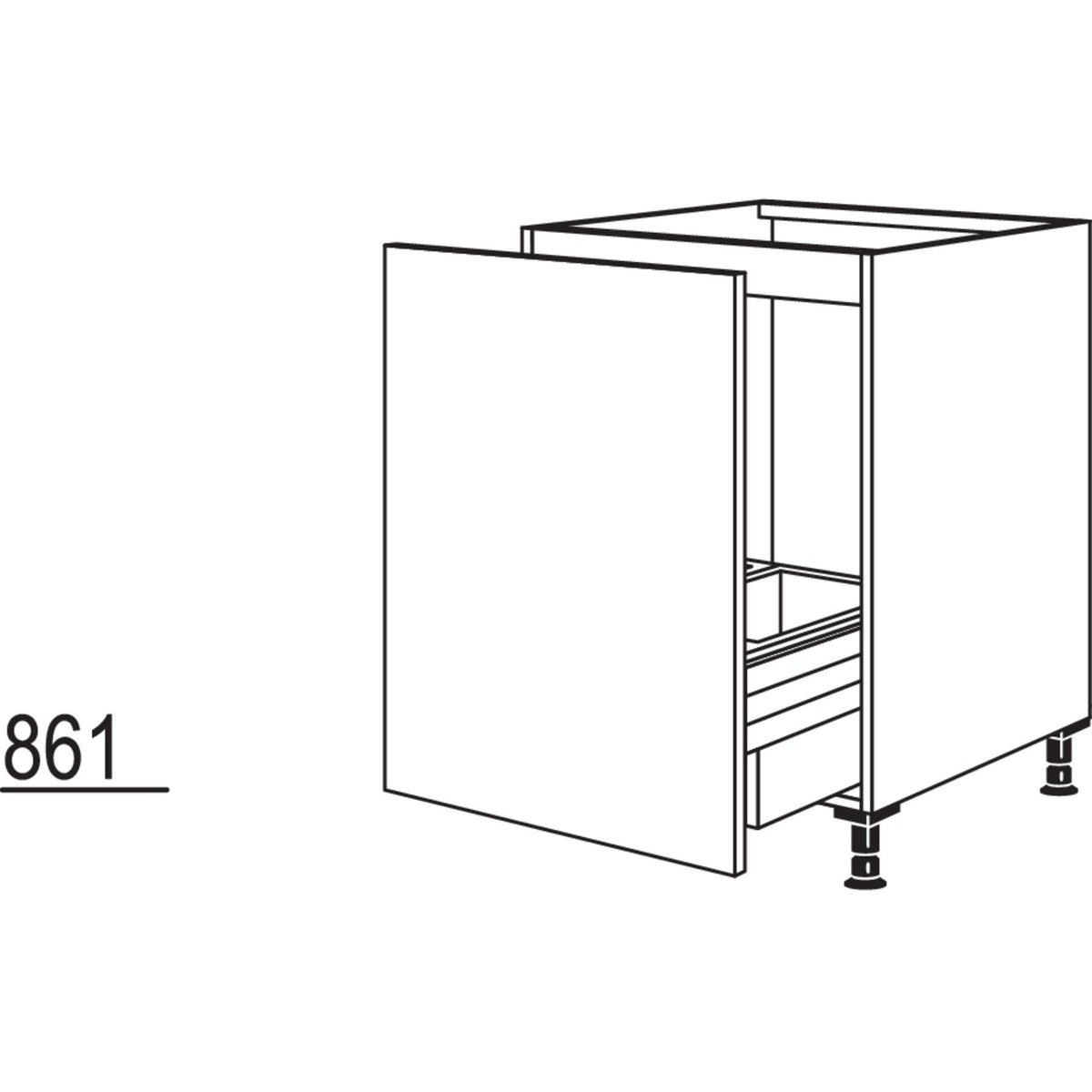Nobilia Maxi-Spuelenschrank mit Zargen-Cargo SPUAD-AS60-M 43296