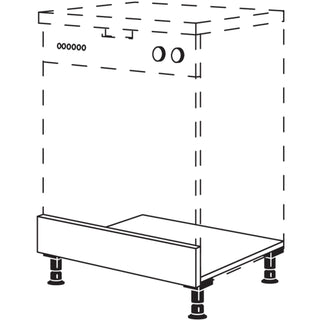 nobilia Maxi-onderbouw voor geïntegreerde vaatwasser voor apparaathoogte: 845 tot 865 mm GSUG60-M 60 cm - Look | 099