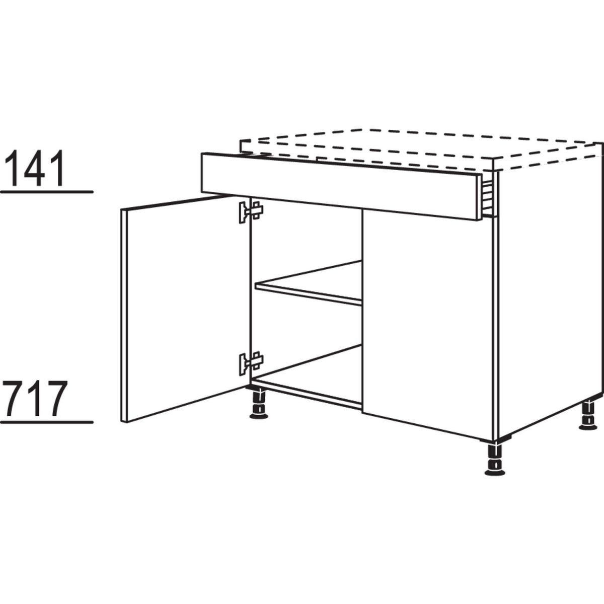 Nobilia Maxi-Unterschrank USG90-M 44409