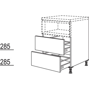 Nobilia Maxi-Unterschrank fuer Regaleinsatz Case U2AC90-M 23026