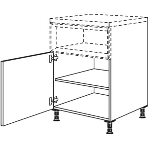 Nobilia Maxi-Unterschrank fuer Regaleinsatz Case UC60-M 41013