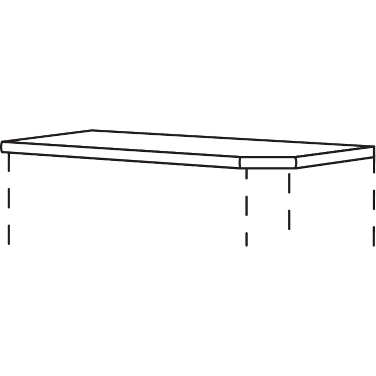 Nobilia Mehrpreis fuer Abschraegung - Abrundung an Abdeckboeden- 10 mm - 16 mm - 25 mm stark ADB-AS 7845
