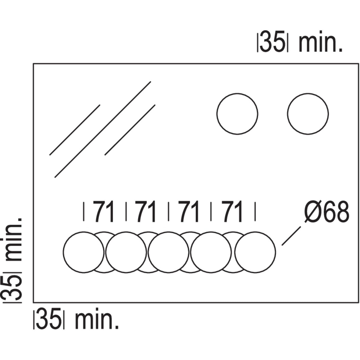 Nobilia Mehrpreis fuer Bohrungen an NVG120 fuer Steckdosen NVG-SD1 33911