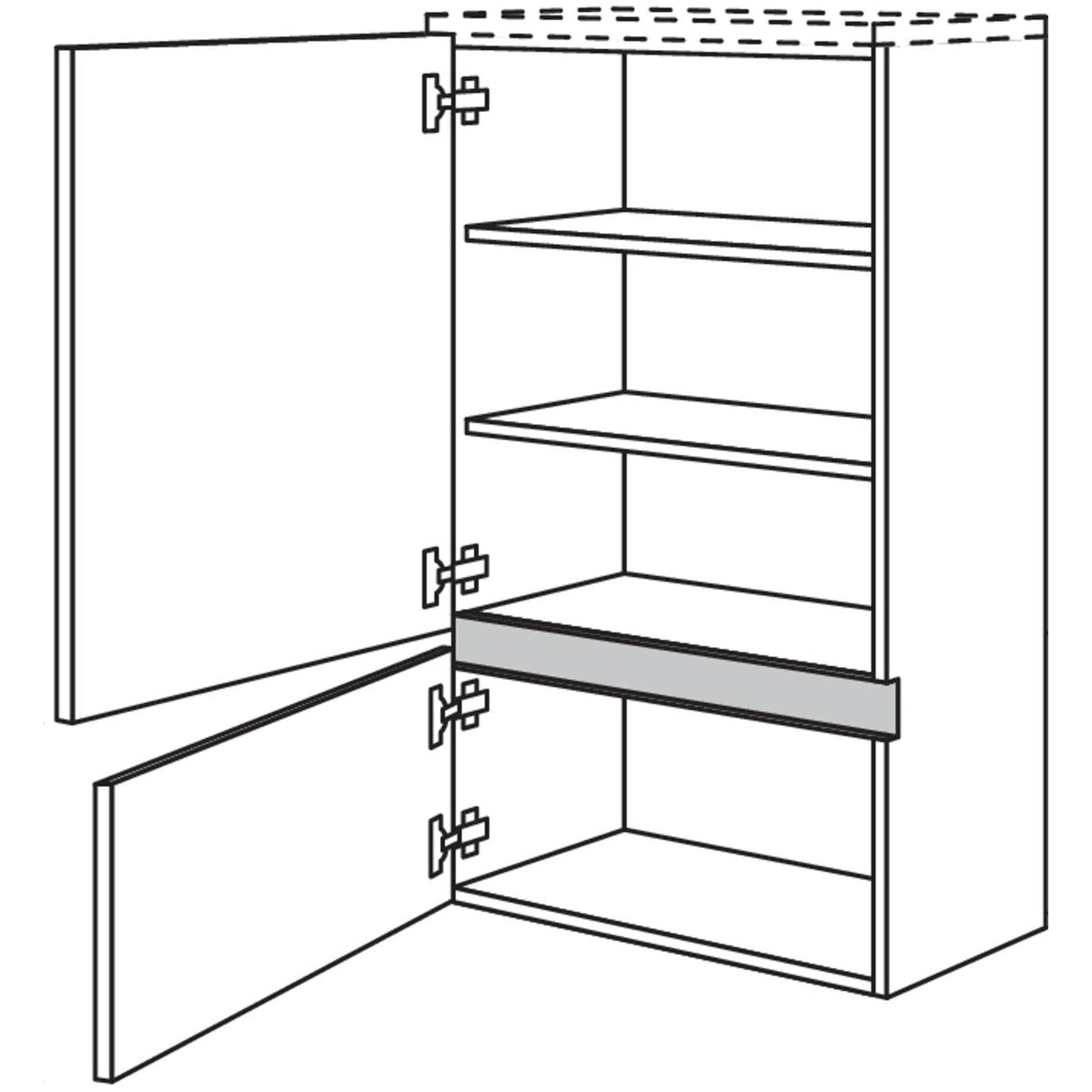 nobilia Midischrank NBM2T45-115 67772