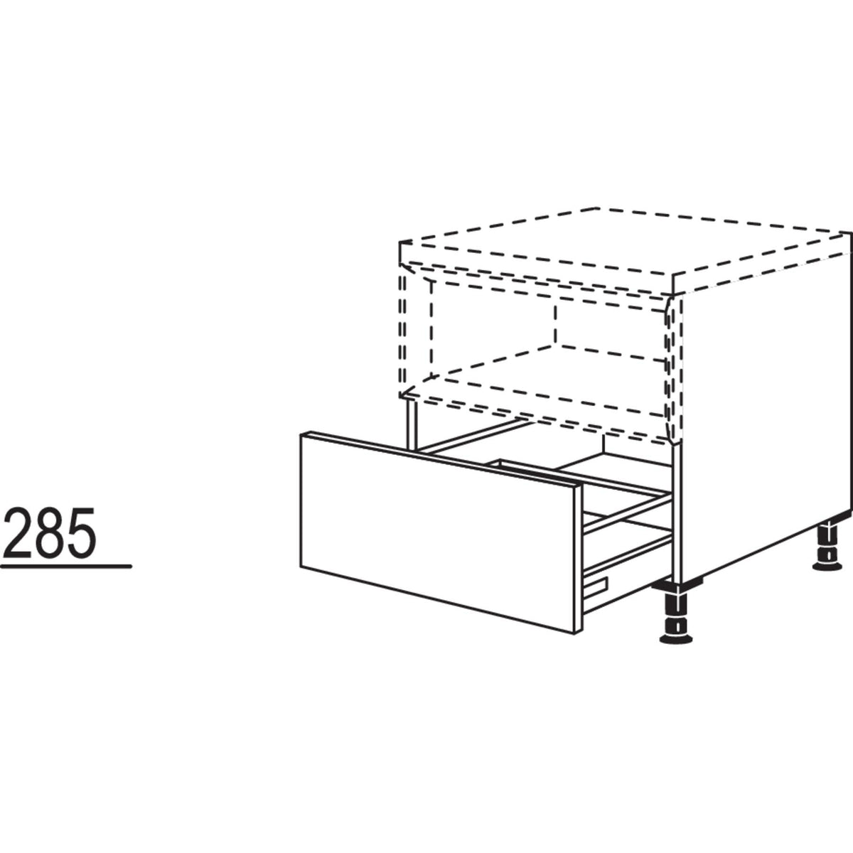 Nobilia Mini-Auszugschrank fuer Regaleinsatz Case UAC40-58 38054