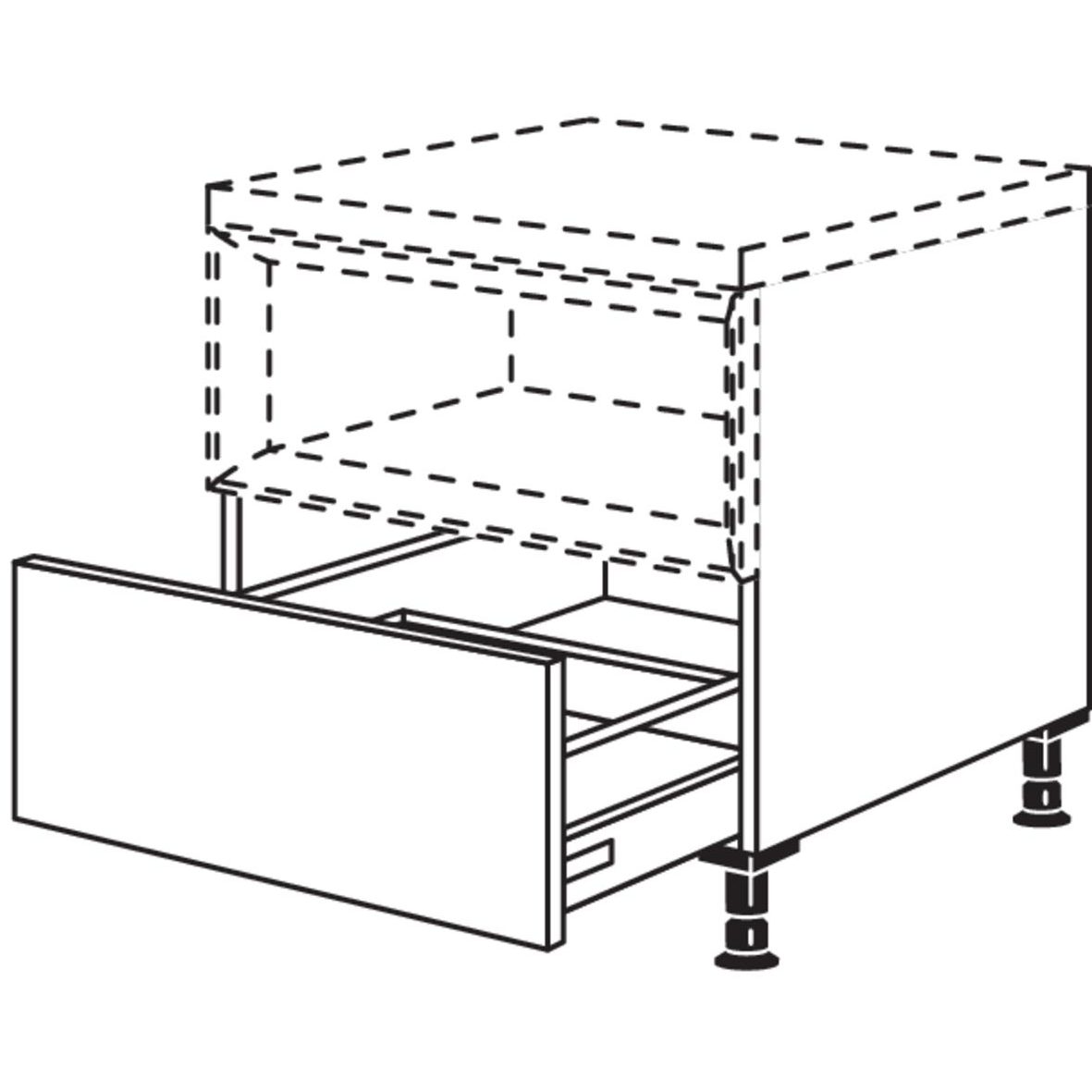 Nobilia Mini-Auszugschrank fuer Regaleinsatz Case UAC120-58 38061