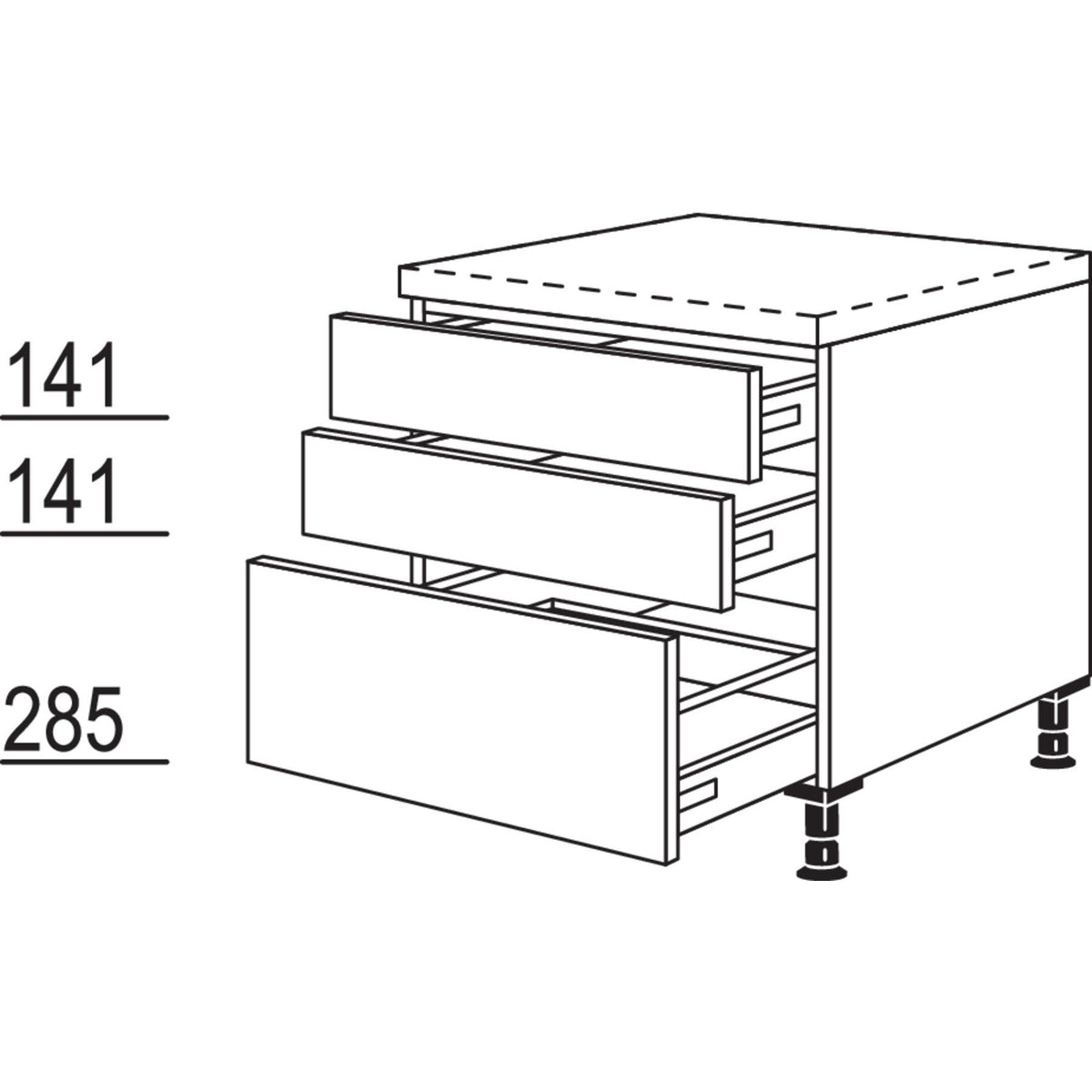 Nobilia Mini-Unterschrank - U2SA60-58 28048