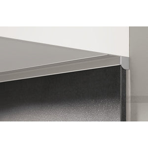 Nobilia Nischenprofil oben Aluminiumprofil- Edelstahl- Optik NKPO200 9573
