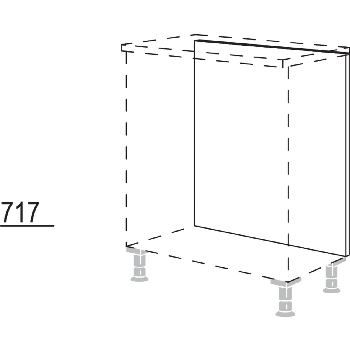 Nobilia Rueckwandverkleidung fuer Sideboardplanungen RFW60-72 1747