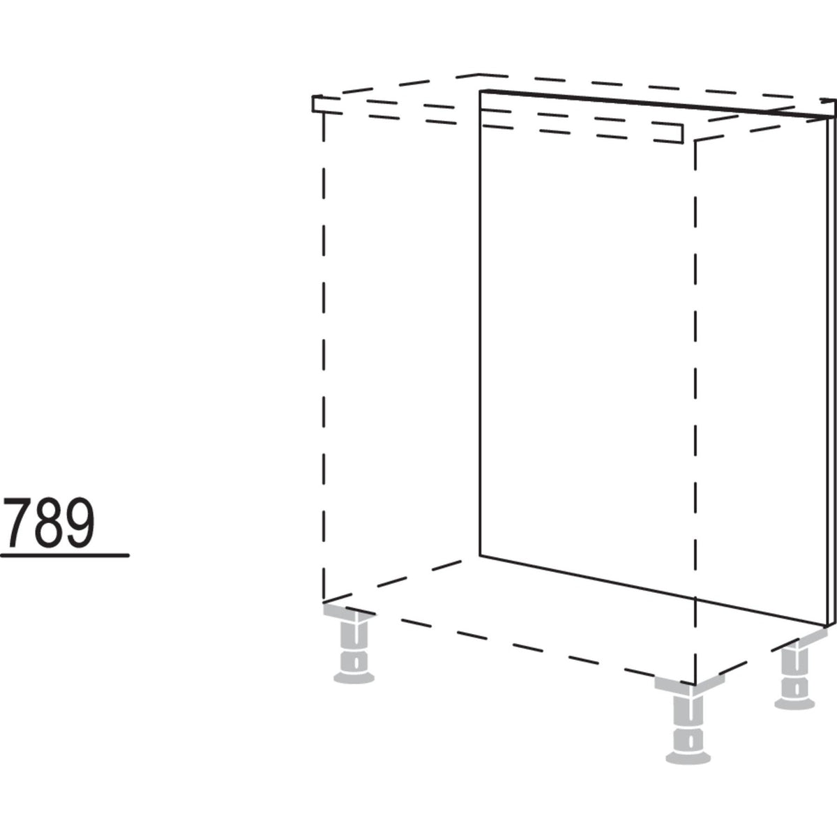 Nobilia Rueckwandverkleidung fuer Sideboardplanungen RFW60-79 42747