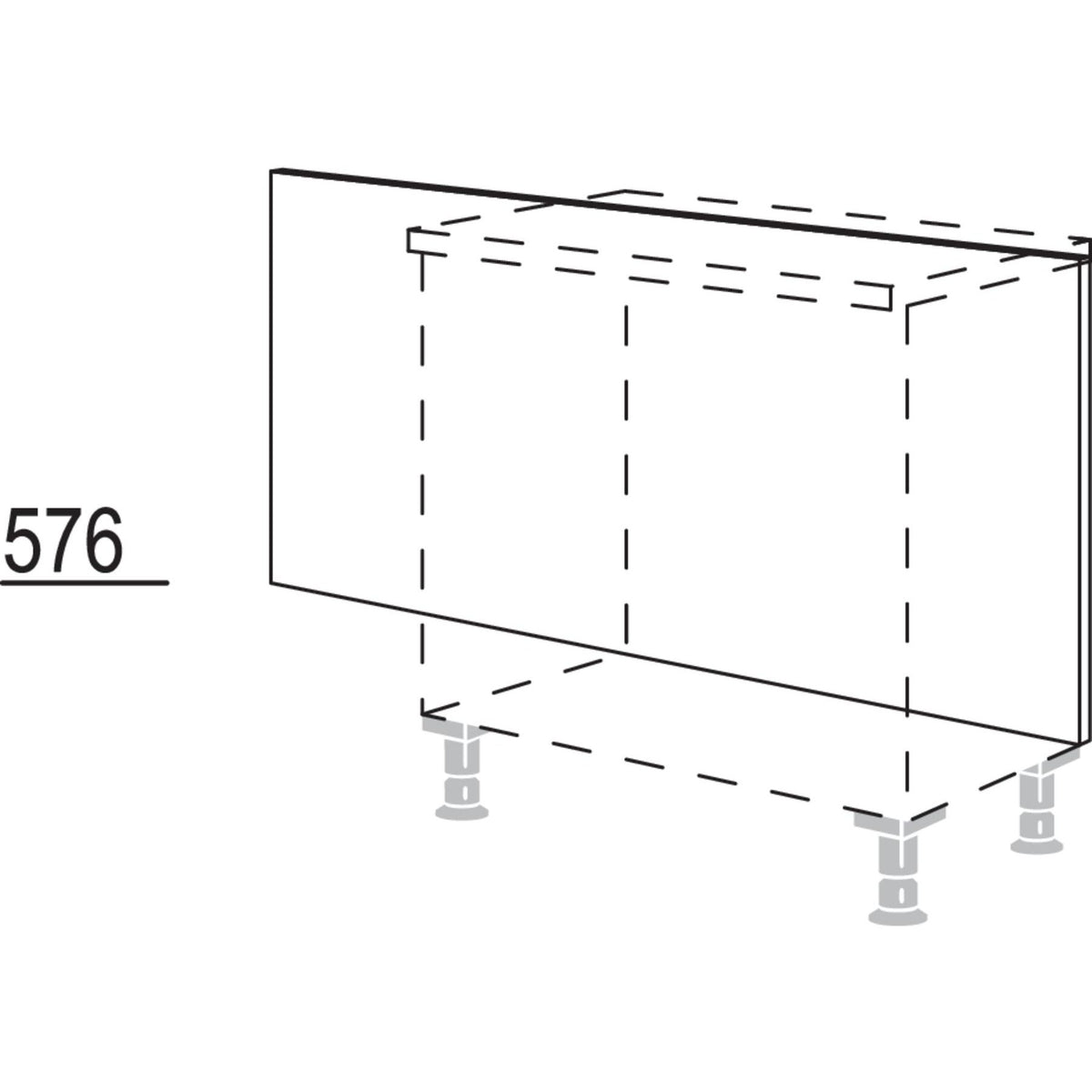 Nobilia Rueckwandverkleidung fuer Sideboardplanungen RKW-58 23742