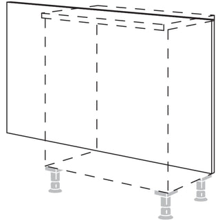 nobilia back panel cladding for sideboard plans RKWS-72 - Satin grey | 070