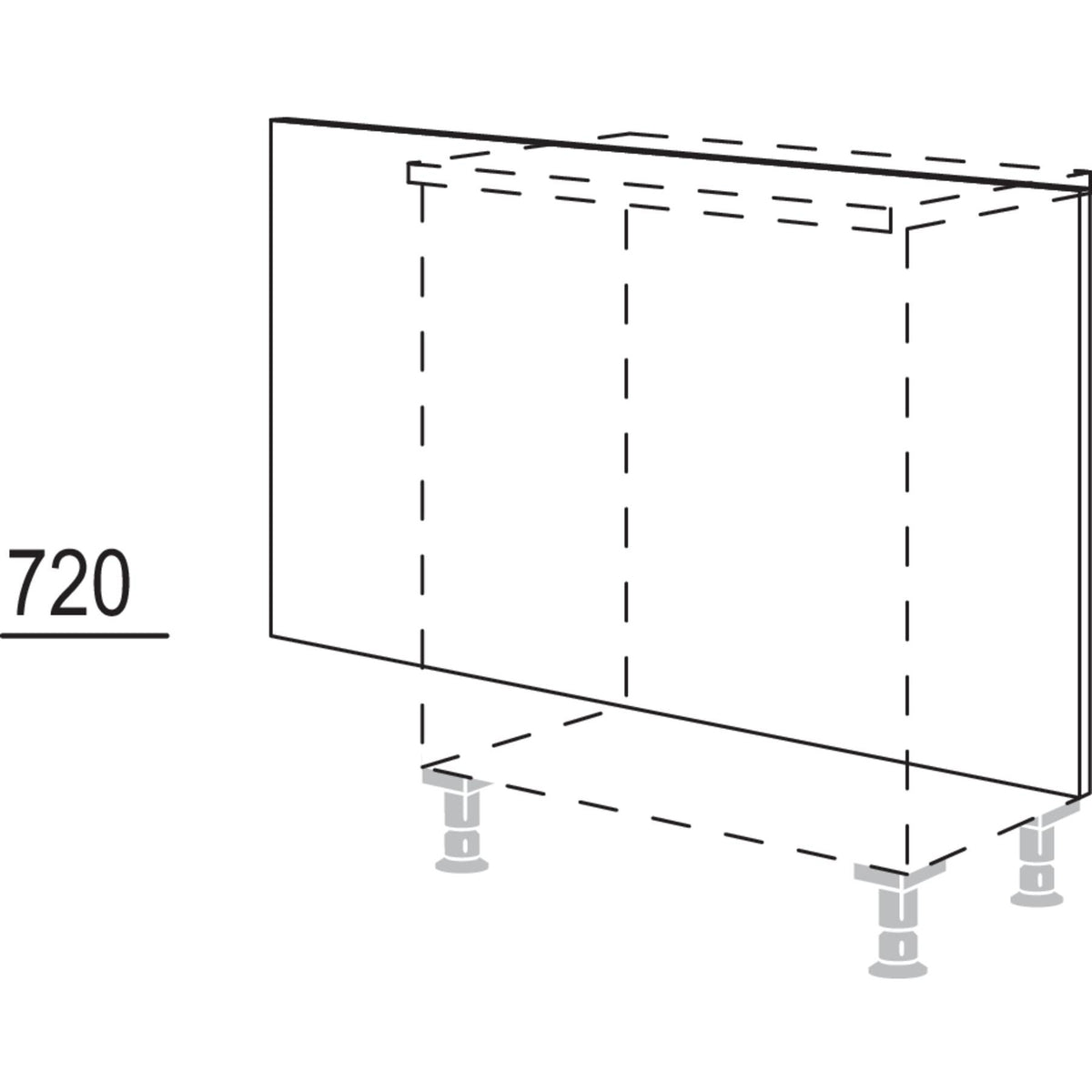 Nobilia Rueckwandverkleidung fuer Sideboardplanungen RKWS-72 31756