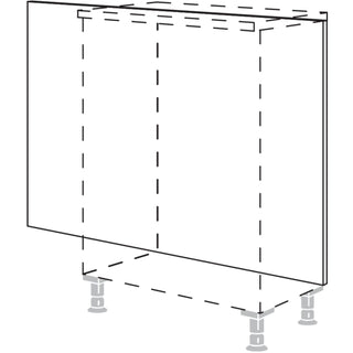 nobilia habillage mural pour plans de buffet RKWS-86 - Soie grise | 070