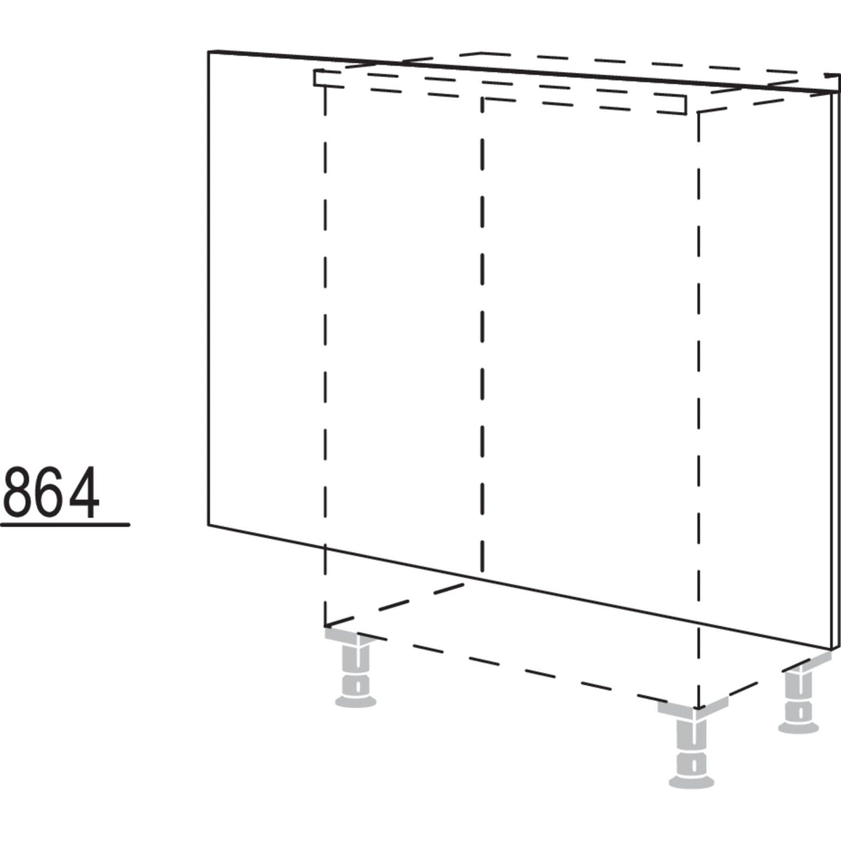 Nobilia Rueckwandverkleidung fuer Sideboardplanungen RKW-86 51742