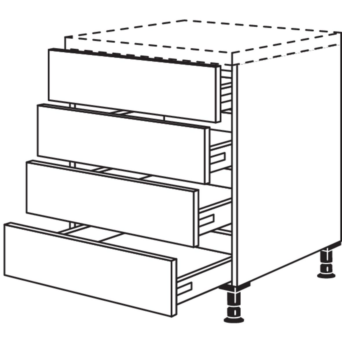 Nobilia Schubkastenschrank U4S50 22575