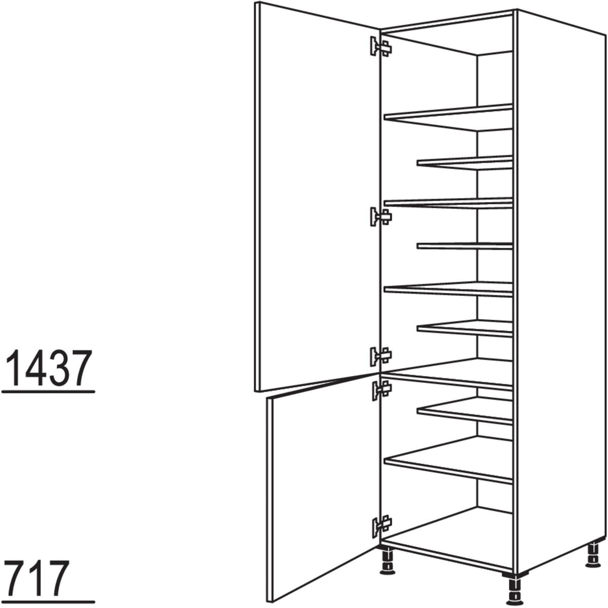 Nobilia Schuhschrank HDWS60-3 45086