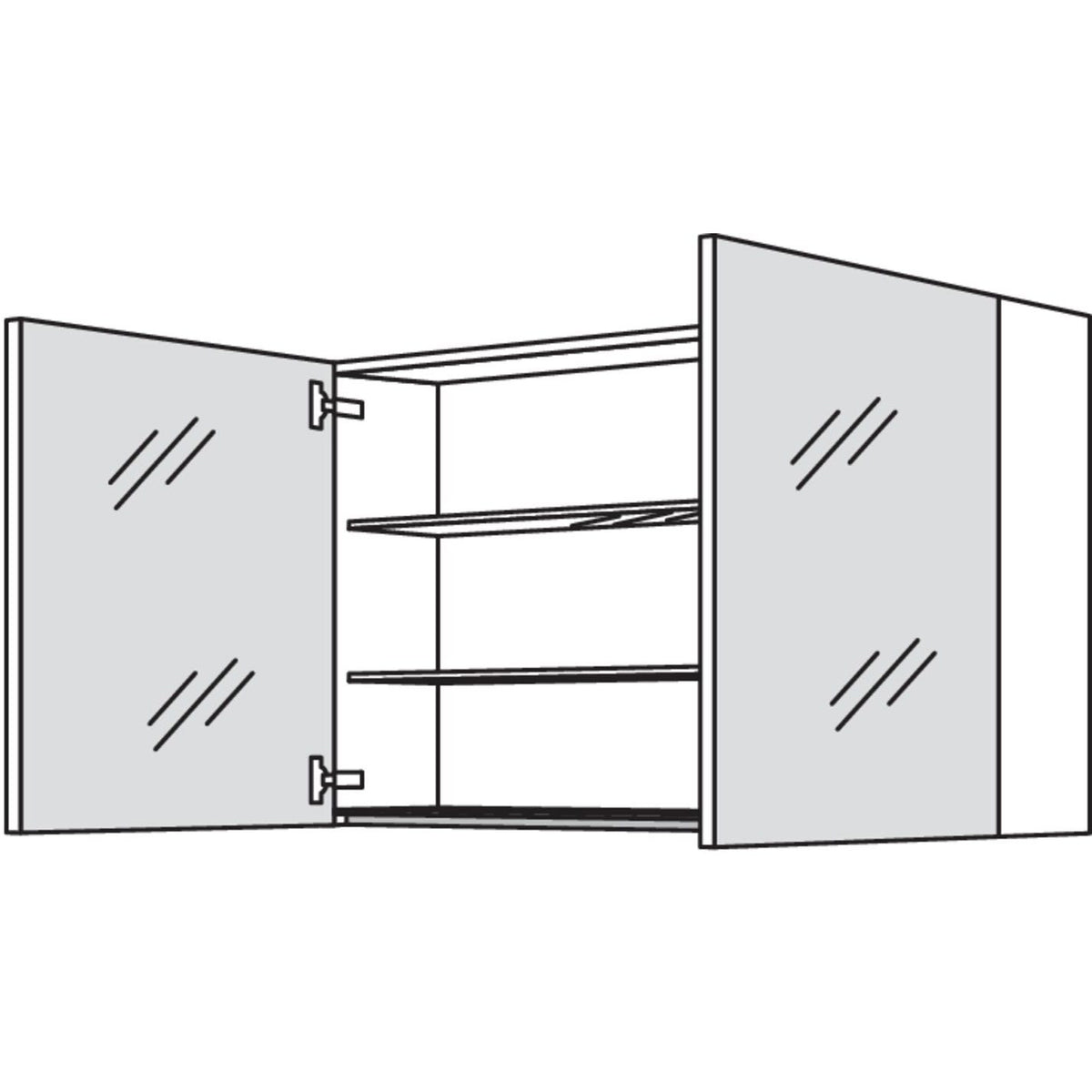 Nobilia Spiegelschrank WBSP100-1 2724