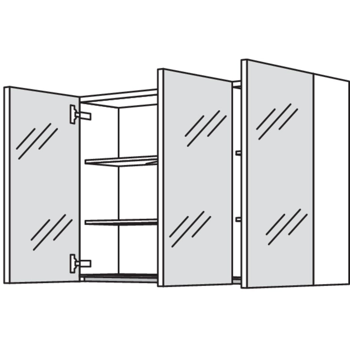 Nobilia Spiegelschrank WBSP390-1 2729