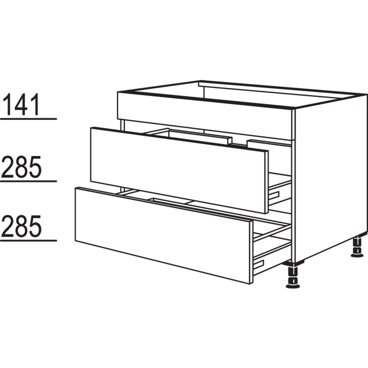 Nobilia Spuelen-Auszugschrank SPU2A60 21194