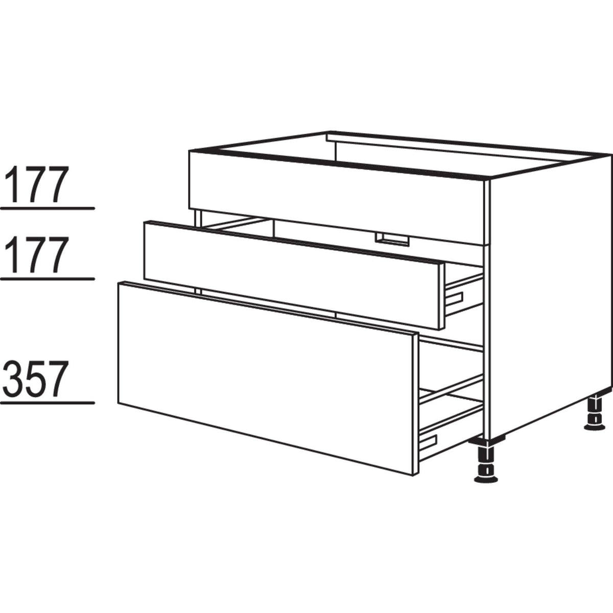 Nobilia Spuelen-Auszugschrank SPUDSA60 20243